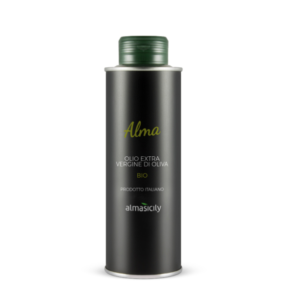 bottiglia di olio di oliva siciliano biologico siciliano 250 ml