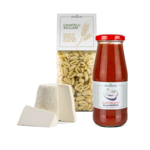 kit ingredienti ricetta pasta alla norma